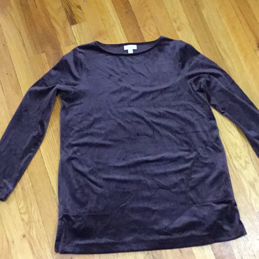 Pure Jill by J.Jill long/sleeve velour tunic w/pits. Super soft. EUC SZ s